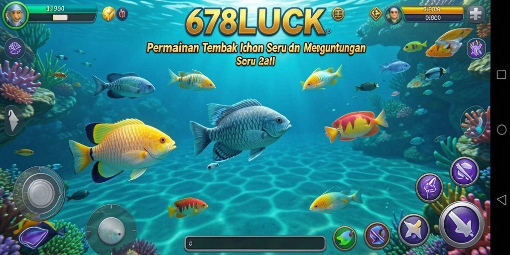 Tampilan gameplay menarik dari 678LUCK saat menangkap ikan.