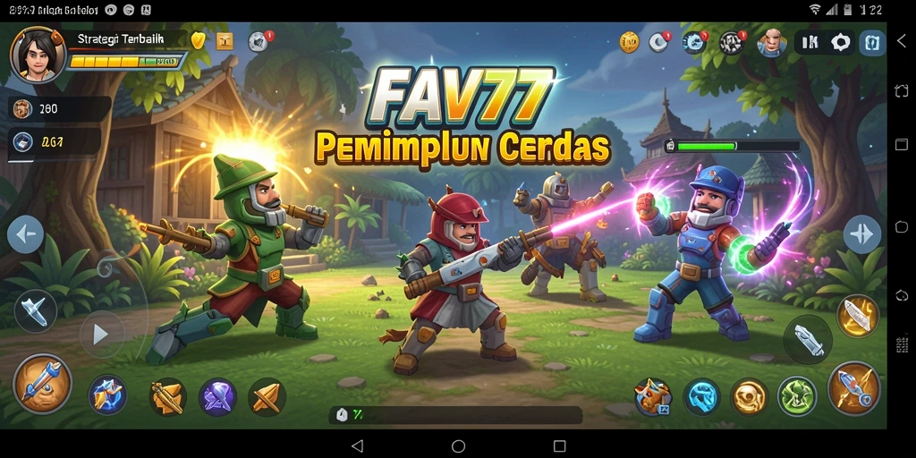 Screenshot gameplay FAV77 menampilkan pertempuran strategi yang seru.