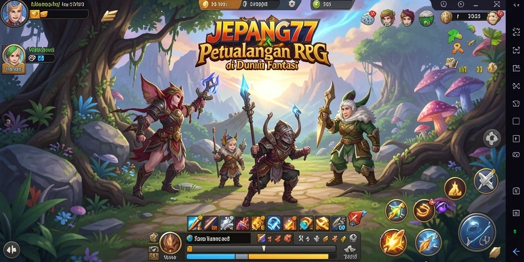 Tampilan gameplay RPG yang seru dan interaktif dari JEPANG77.