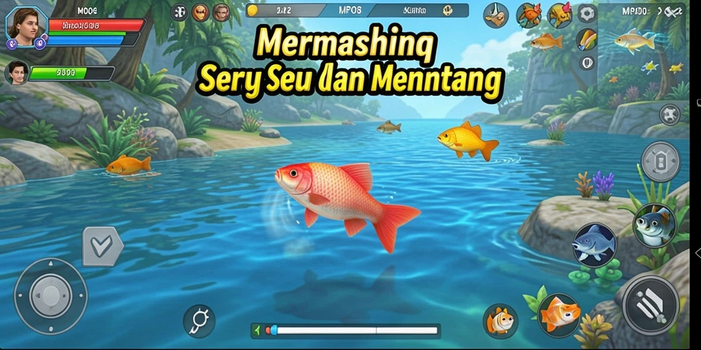 Screenshot MPO08 menampilkan aksi memancing yang seru dan menarik.